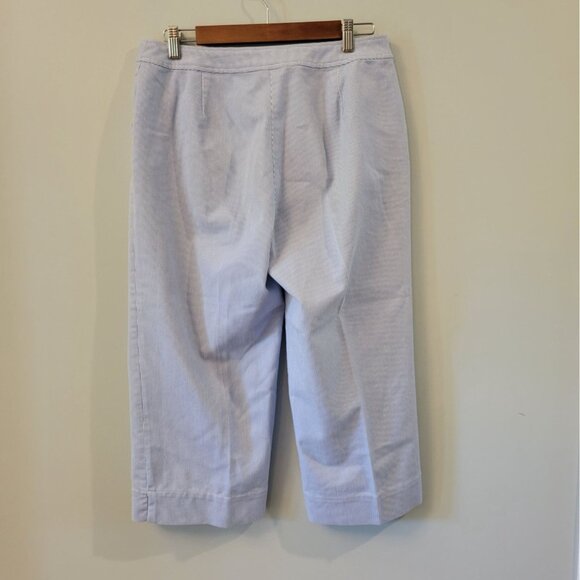 Abbie Mags Pinstripe Wide Leg Capri Pants Size 10 - Picture 2 of 9